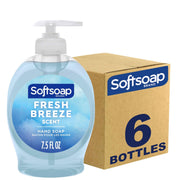 Softsoap Fresh Breeze front packaging shows pump and fresh scent, highlighting convenience