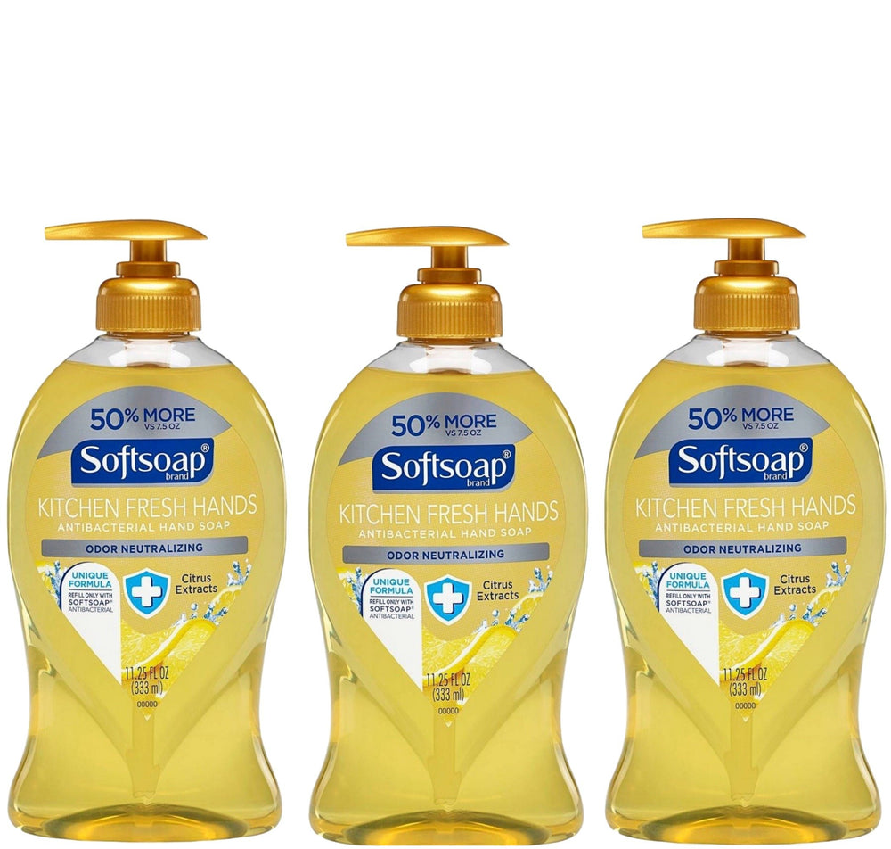Softsoap front packaging showing citrus scent and effective grease-cutting