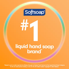 Softsoap bottle back label highlighting ingredients and test information