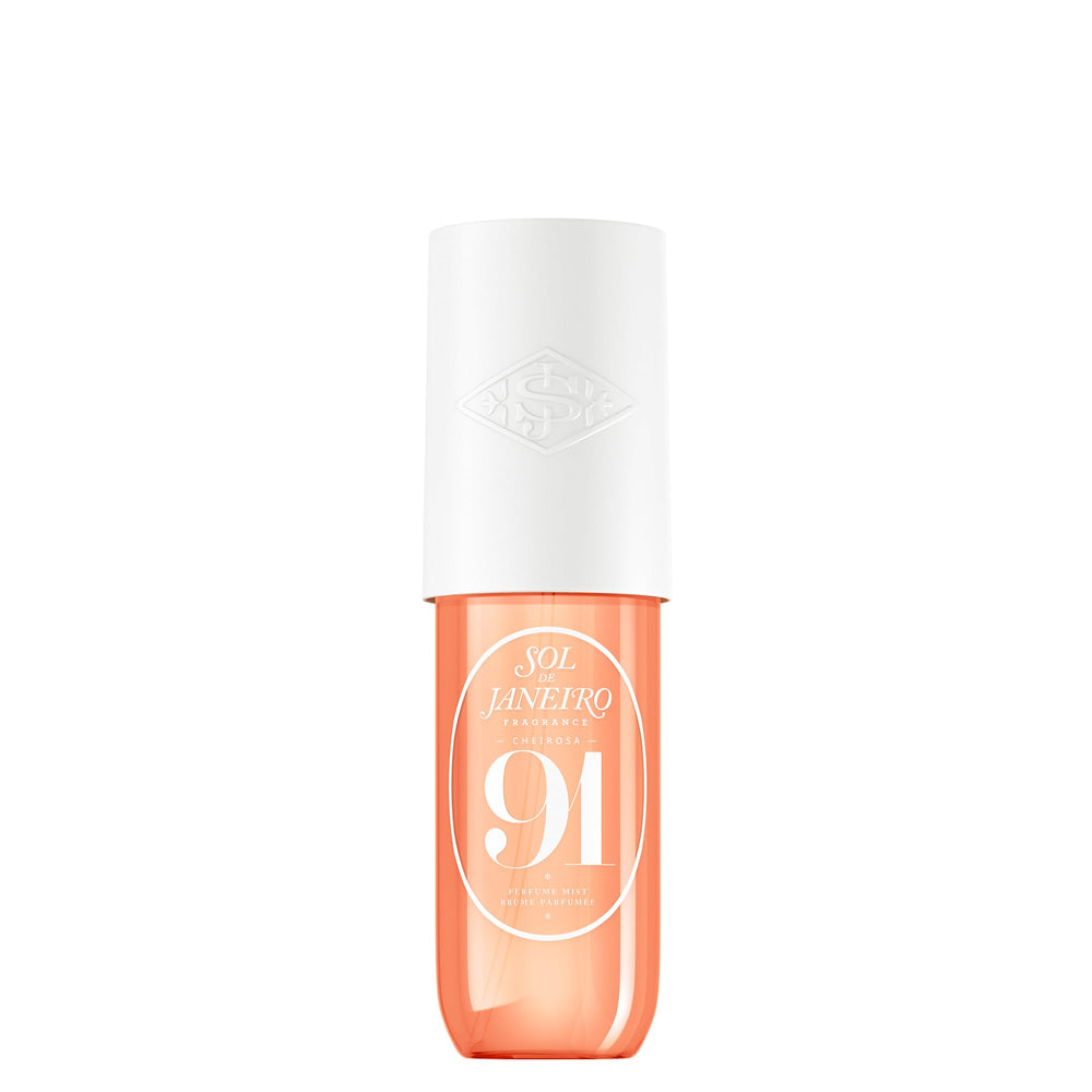 Sol de Janeiro bottle front view showing playful packaging and travel-ready charm