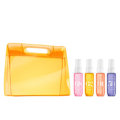 Sol de Janeiro reusable orange jelly bag for travel and organized storage benefit