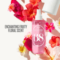 Sol de Janeiro mist dispersed through hair strand demonstrating gentle scenting without heaviness benefit