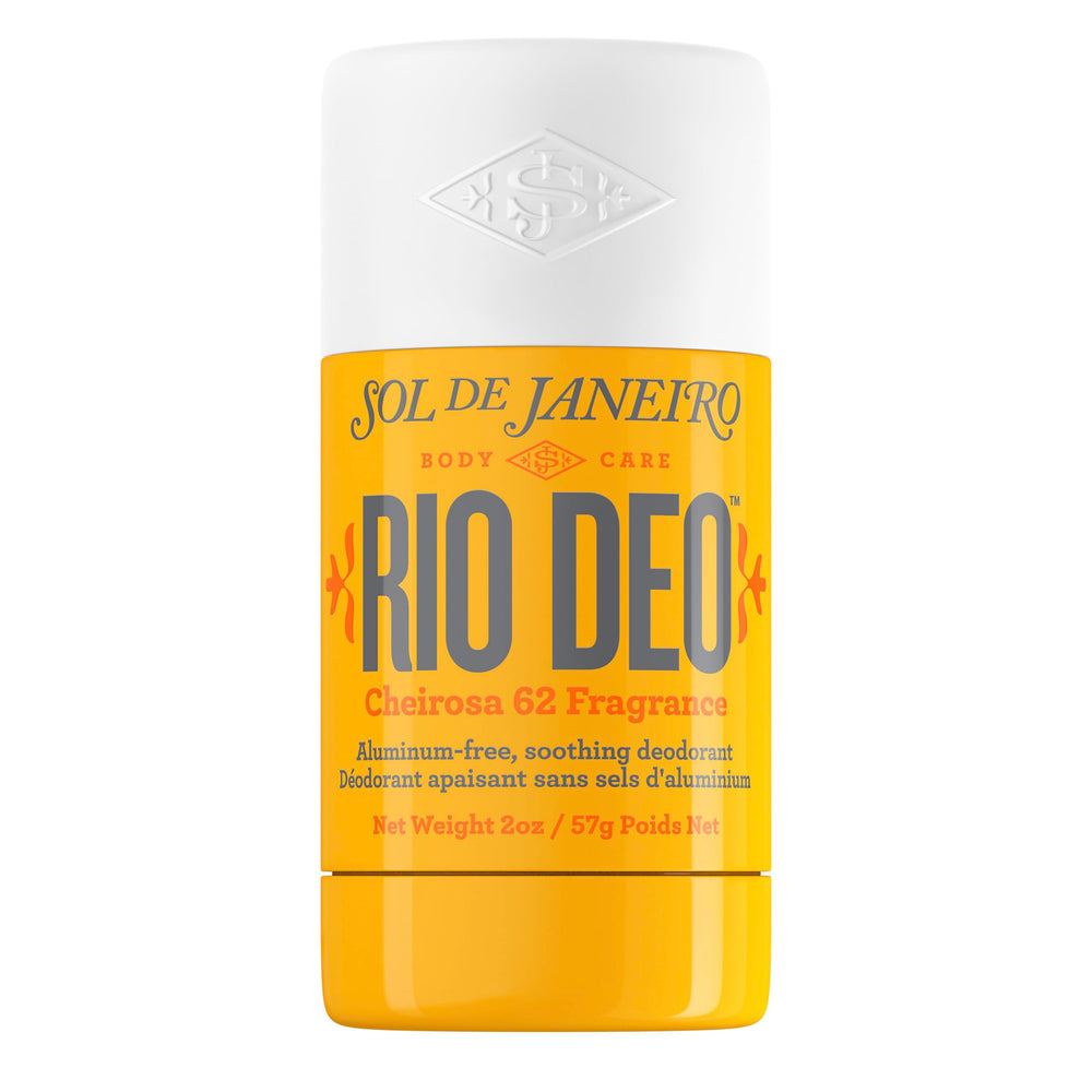 Sol de Janeiro front packaging showing refillable deodorant benefits