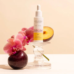 Solara Suncare open cap with milky dispense illustrating easy application