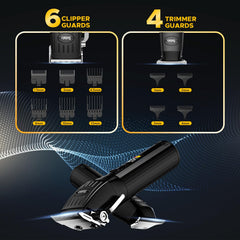 Solati kit accessories laid out including combs brushes and USB cables for complete grooming
