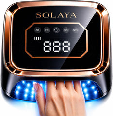 SOLAYA LumiCore front view showing compact lamp and open curing area for fast gels