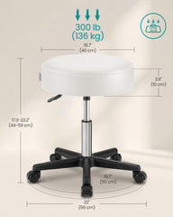 SONGMICS stool mid-height showing gas-lift adjustment for tailored working height