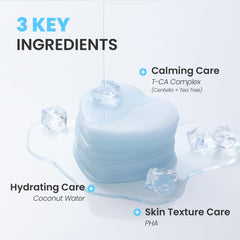 SOONDING close-up of jelly-soaked pad texture for hydrating effect