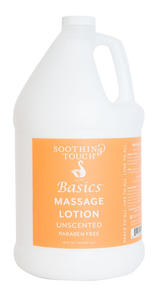 Soothing Touch gallon bottle front view showing label and professional benefit