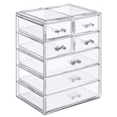 Sorbus front view showing clear organizer and visible cosmetics for easy access