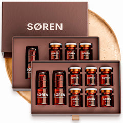 SØREN front kit packaging showing full renewal system and contents benefit