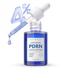 SORNBEO front bottle packaging showing copper peptides serum, clear branding and sleek benefit