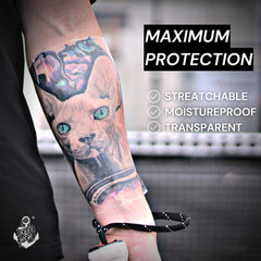 Sorry Mom applied on forearm demonstrating secure adhesion and movement freedom