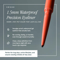 SOSHE eyeliner 1.5mm tip close-up for precise application and control