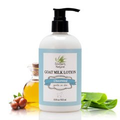 Southern Natural front packaging showing 12 oz lotion and clear branding for easy identification