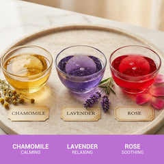 spa luxetique label close-up highlighting ingredients and scent names for quick choice