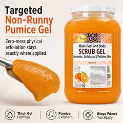 SPA REDI gel texture close-up showing pumice particles for controlled exfoliation