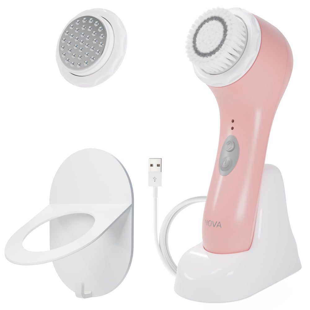 Spa Sciences NOVA front view showing compact pink design and controls for convenient cleansing
