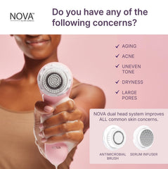 Spa Sciences NOVA infusion head detail highlighting massage surface for better serum spread