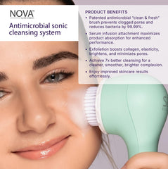Spa Sciences NOVA resting on wireless charging cradle for easy recharging