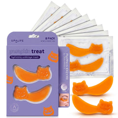 SpaLife front packaging showing festive pumpkin hydrogel patches and benefits