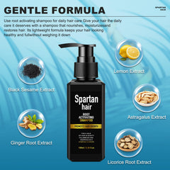 SPARTAN HAIR rich lather texture close-up for effective cleansing