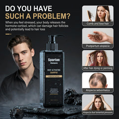SPARTAN SHAMPOOS creamy lather demonstrating gentle cleansing action