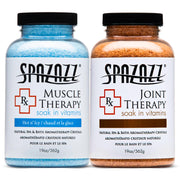 Spazazz front packaging showing both 19 oz tubs and clear labeling for easy selection