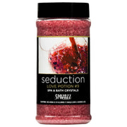 Spazazz front packaging showing Love Potion No.9 for romantic soaks