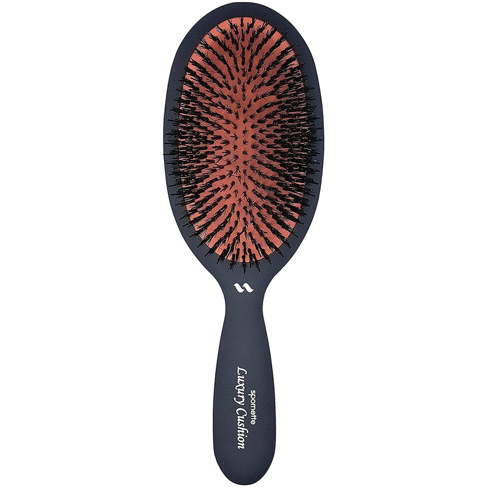 SPORNETTE front view of large oval brush showing professional shape and smoothing benefit