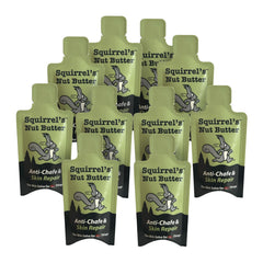 Squirrel's Nut Butter front packet showing waterproof single-use convenience