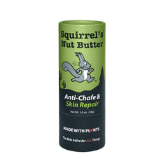 Squirrel's Nut Butter front packaging showing compostable tube and natural appeal