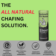 Squirrel's Nut Butter open tube showing creamy texture and easy application benefit