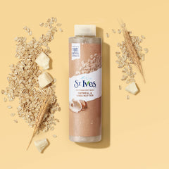 St. Ives texture on pump dispense highlighting rich creaminess for smooth application