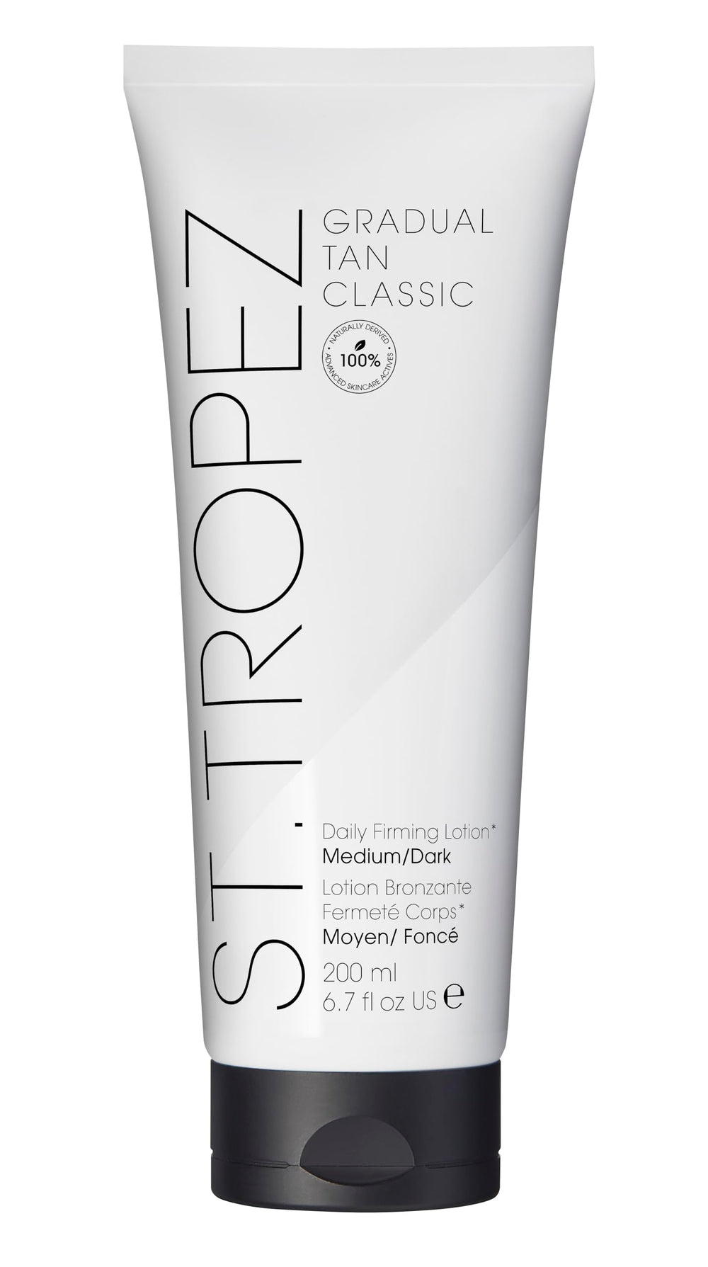 St.Tropez bottle front view showing packaging and immediate recognition benefits