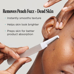 StackedSkincare tool held in hand to show scale and steady ergonomic control