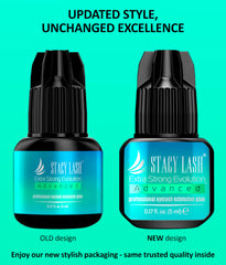 STACY LASH black adhesive drop on applicator demonstrating fast-bonding