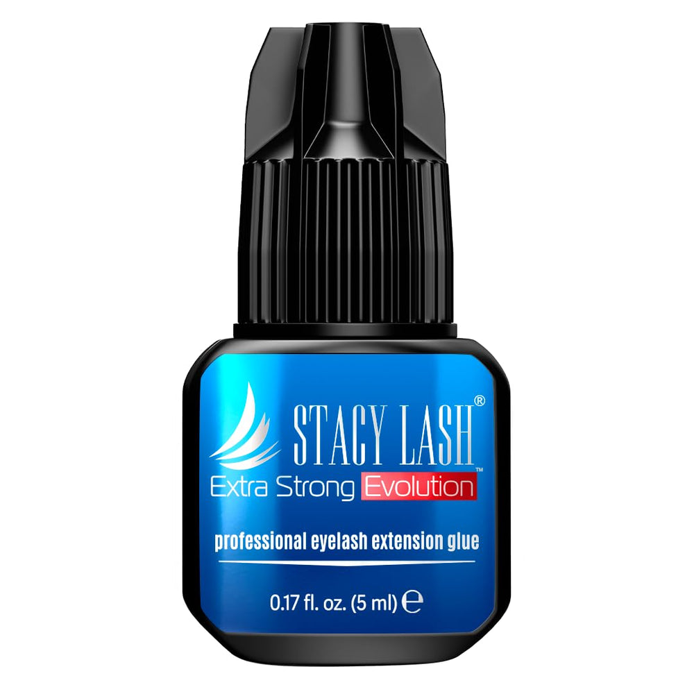 STACY LASH front packaging showing 5ml professional adhesive and benefits