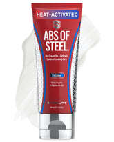 SteelFit front packaging showing product and benefit of sculpted abs