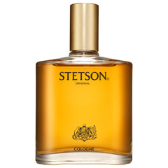 Stetson side label detail highlighting fragrance name and heritage for authenticity