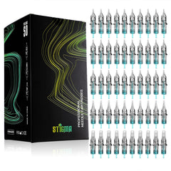 STIGMA aquamarine front packaging shows sterile 50-piece kit benefit