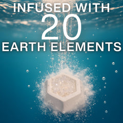 STiiMPAK bath bomb dissolving in tub, long-lasting effervescence benefit
