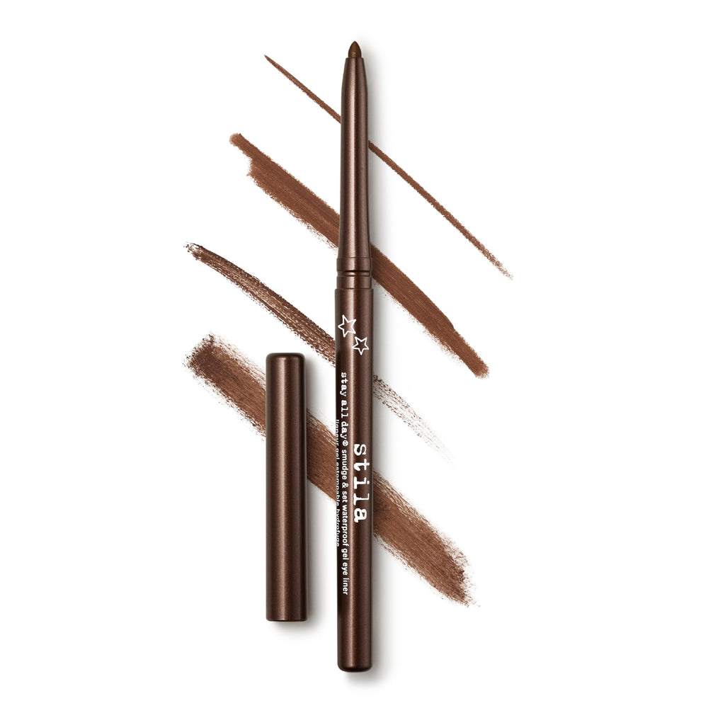 stila pencil front packaging showing Espresso shade and twist-up design benefit