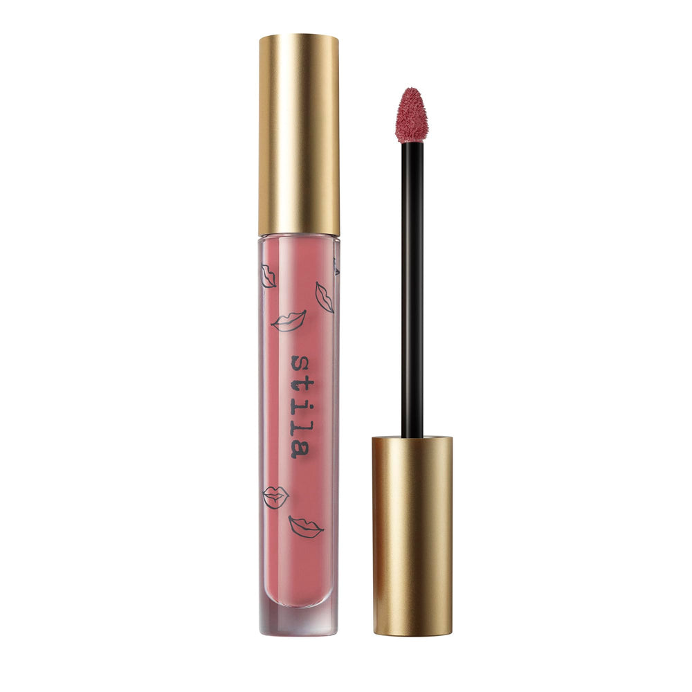 stila Patina front packaging showing sleek tube and shade, clear product identity and benefit