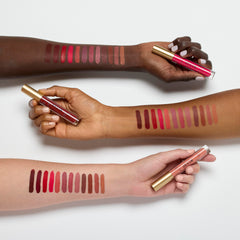 stila Patina applied on lips demonstrating smooth matte finish and flattering color