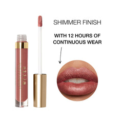stila texture swatch on arm showing shimmer and intense pigment payoff