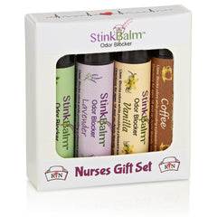 StinkBalm front packaging shows compact four-pack for easy gifting