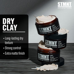 STMNT dry clay close-up texture on palm highlighting workable consistency