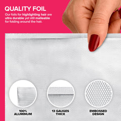 Stock Your Home foil sheet beside ruler showing 9-inch width for faster coverage