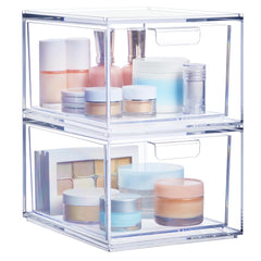 STORi clear front view showing tidy cosmetics and fast access